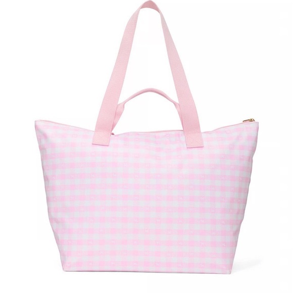 Pink x LoveShackFancy Handbags - Pink x LoveShackFancy Gingham Tote Bag